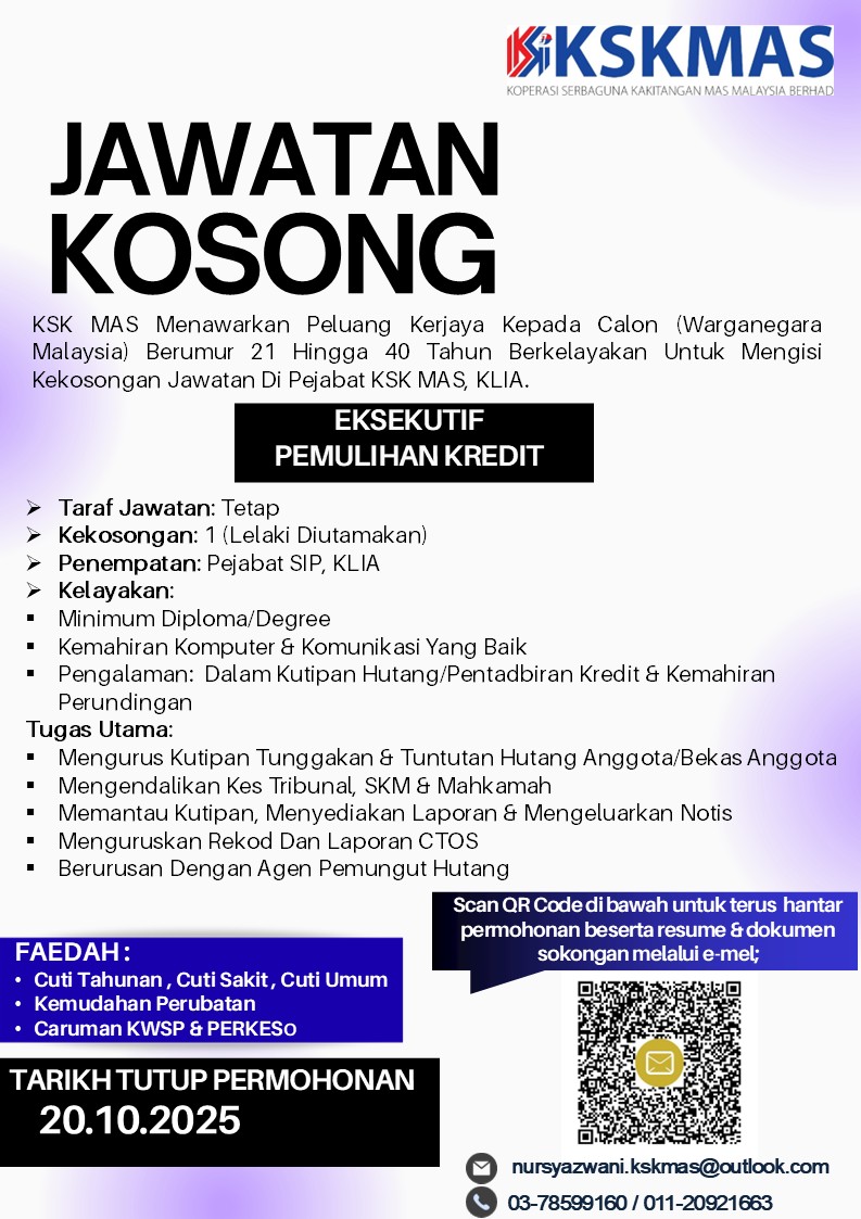 iklan jawatan kosongeks.recovery